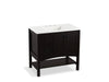 KOHLER K-99556-L-1WU Marabou 36" bathroom vanity cabinet with 2 doors and 2 drawers on left