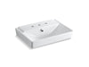 KOHLER 5027-8-0 R?¬ve 23" Pedestal Bathroom Sink Basin With 8" Widespread Faucet Holes in White