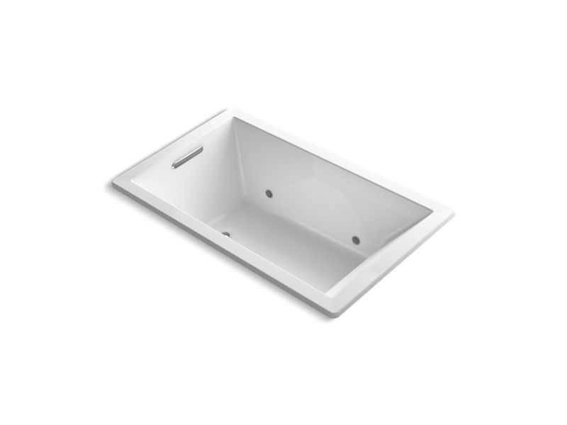 KOHLER K-1849-GCR-0 Underscore Rectangle 60" x 36" drop-in BubbleMassage(TM) Air Bath with chromatherapy