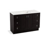 KOHLER K-99535-TK-1WU Poplin 48" bathroom vanity cabinet with toe kick, 2 doors and 6 drawers