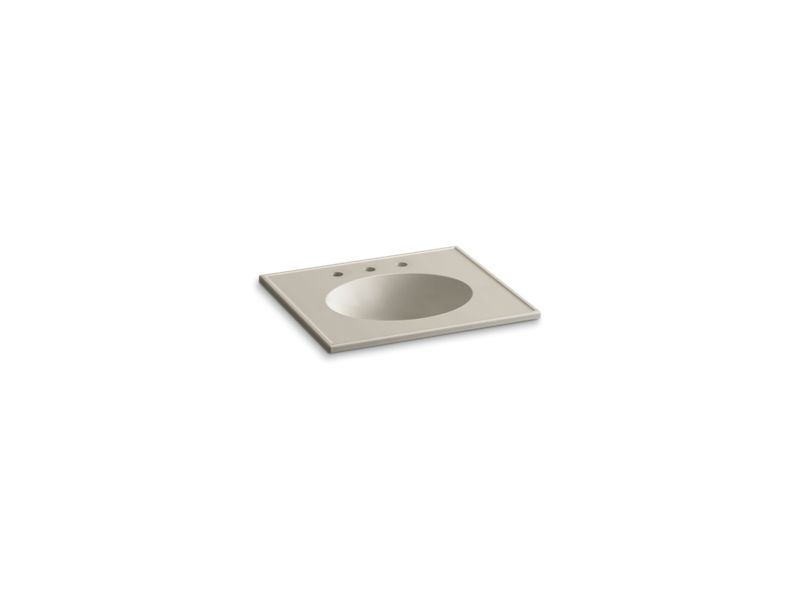 KOHLER K-2791-8 Ceramic/Impressions 25" oval vanity-top bathroom sink with 8" widespread faucet holes