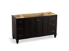 KOHLER K-99523-LG-1WU Damask 60" bathroom vanity cabinet with furniture legs, 2 doors and 6 drawers