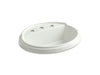 KOHLER K-2992-8-NY Tresham Oval Drop-in bathroom sink with 8" widespread faucet holes