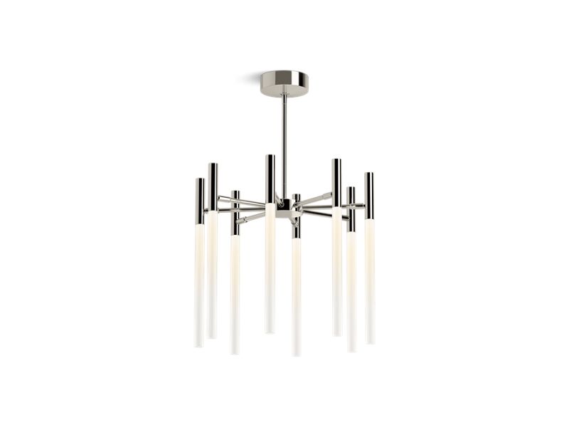 KOHLER 23459-CHLED-SNL Components Eight-Light Led Chandelier in Vibrant Polished Nickel