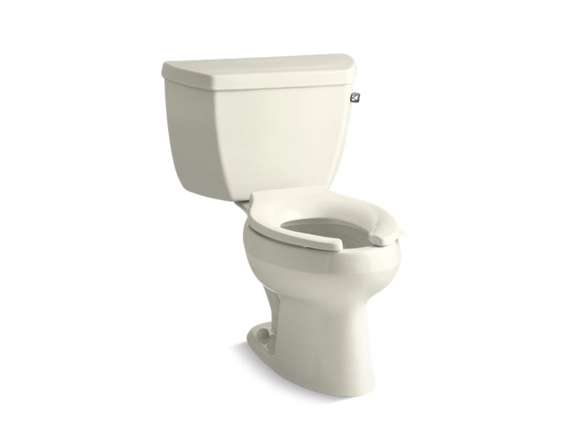 KOHLER 3531-RA-96 Wellworth Classic Classic Two-Piece Elongated 1.0 Gpf Toilet With Pressure Lite(R) Flush Technology And Right-Hand Trip Lever, Less Seat in Biscuit