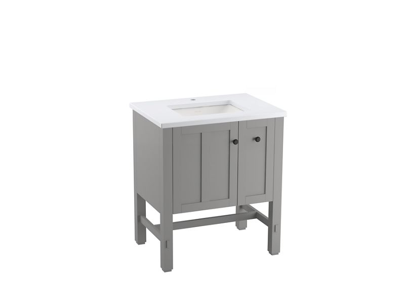 KOHLER K-CM5289-BD1 Tresham 30" bathroom vanity cabinet with sink and quartz top