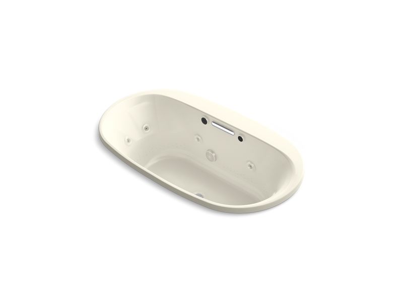 KOHLER K-5716-XH2G-96 Underscore Oval 66" x 36" drop-in whirlpool + BubbleMassage(TM) Air Bath