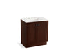 KOHLER K-99528-TK-1WG Poplin 30" bathroom vanity cabinet with toe kick and 2 doors