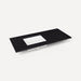 Quartz Stone Vanity Top, 49" x 3/4" x 22", Left Offset Undercounter Sink, Three Hole