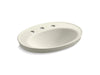 KOHLER K-2075-8 Serif 22-1/4" oval drop-in bathroom sink