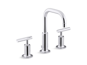 KOHLER K-14406-4 Purist Widespread bathroom sink faucet with Lever handles, 1.2 gpm