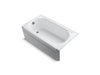 KOHLER K-723-GBN Memoirs 60" x 33-3/4" alcove BubbleMassage air bath, left drain