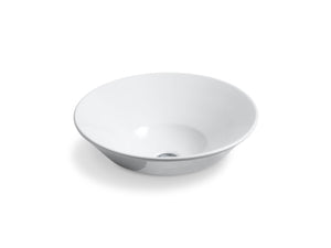 KOHLER K-2200 Conical Bell 16-1/4" round vessel bathroom sink, no overflow