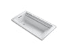 KOHLER K-1124-GHW Archer 72" x 36" drop-in Heated BubbleMassage air bath with Bask heated surface