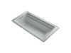 KOHLER K-1124-GHW Archer 72" x 36" drop-in Heated BubbleMassage air bath with Bask heated surface