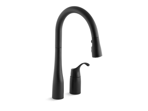 KOHLER K-647 Simplice Pull-down kitchen sink faucet with three-function sprayhead