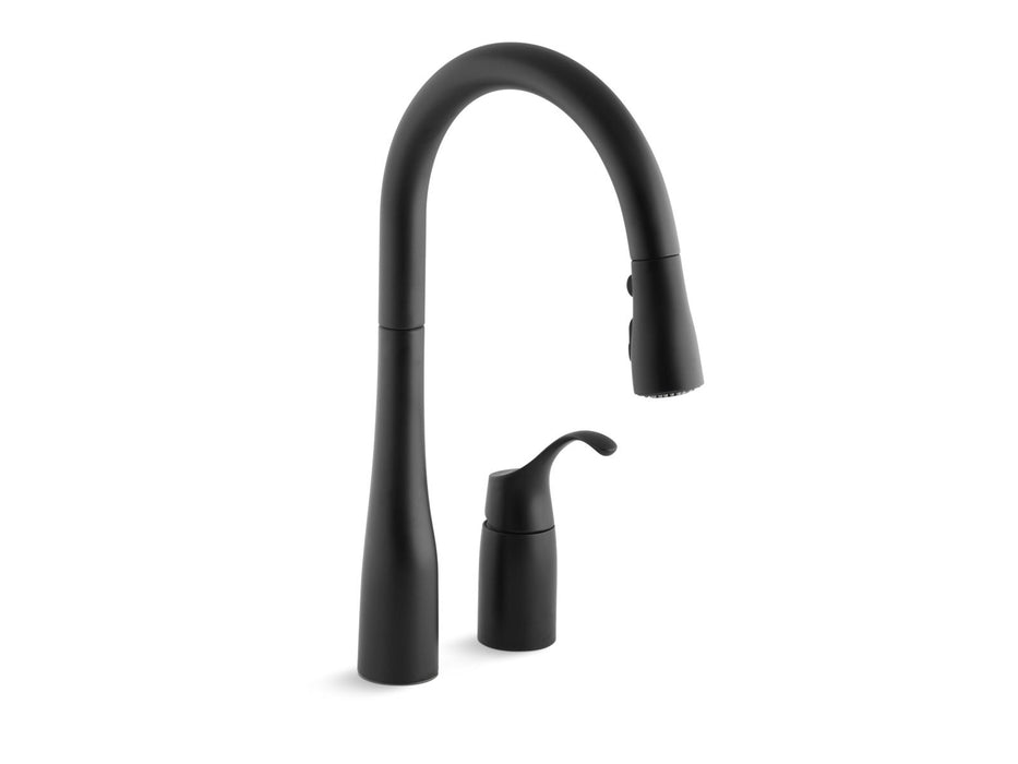 KOHLER K-647 Simplice Pull-down kitchen sink faucet with three-function sprayhead
