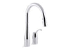 KOHLER K-647 Simplice Pull-down kitchen sink faucet with three-function sprayhead
