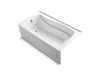 KOHLER K-1224-LAW Mariposa 66" x 36" alcove whirlpool bath with Bask heated surface, left drain