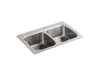 KOHLER K-5267-1 Verse 33" top-mount double-bowl kitchen sink