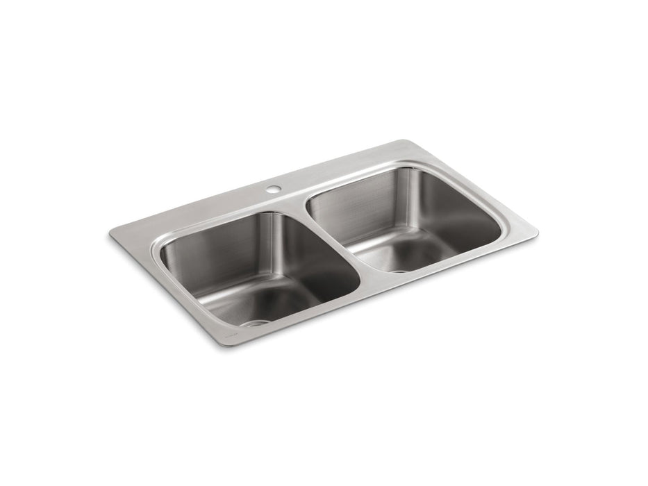 KOHLER K-5267-1 Verse 33" top-mount double-bowl kitchen sink