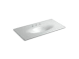 KOHLER K-3052-8 Iron/Impressions 43" Enameled cast iron vanity top with integrated oval sink