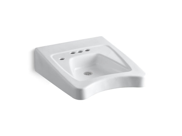 KOHLER K-12636-L Morningside Concealed carrier arm mount wheelchair commercial bathroom sink with 4