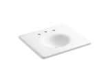 KOHLER K-3048-8 Iron/Impressions 25" Enameled cast iron vanity top with integrated round sink