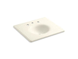 KOHLER K-3048-8 Iron/Impressions 25" Enameled cast iron vanity top with integrated round sink