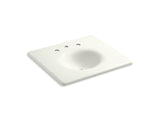 KOHLER K-3048-8 Iron/Impressions 25" Enameled cast iron vanity top with integrated round sink