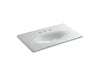 KOHLER Iron/Impressions 37" Enameled cast iron vanity top with integrated oval sink