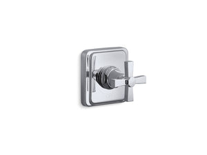 KOHLER K-T13174-3A Pinstripe Pure MasterShower volume control valve trim with cross handle