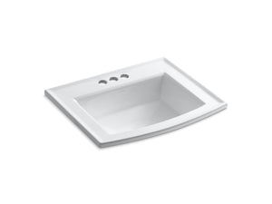 KOHLER K-2356-4 Archer 22-3/4" rectangular drop-in bathroom sink