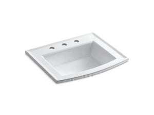 KOHLER K-2356-8 Archer 22-3/4" rectangular drop-in bathroom sink
