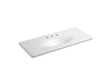 KOHLER K-3053-8 Iron/Impressions 49" Enameled cast iron vanity top with integrated oval sink