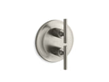 KOHLER K-T14489-4 Purist MasterShower temperature and volume control valve trim