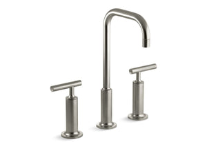 KOHLER K-14408-4 Purist Widespread bathroom sink faucet with Lever handles, 1.2 gpm