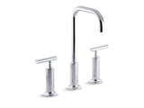 KOHLER K-14408-4 Purist Widespread bathroom sink faucet with Lever handles, 1.2 gpm