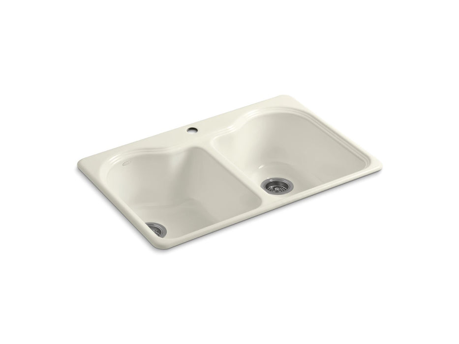 KOHLER Hartland 33" top-mount double-bowl kitchen sink