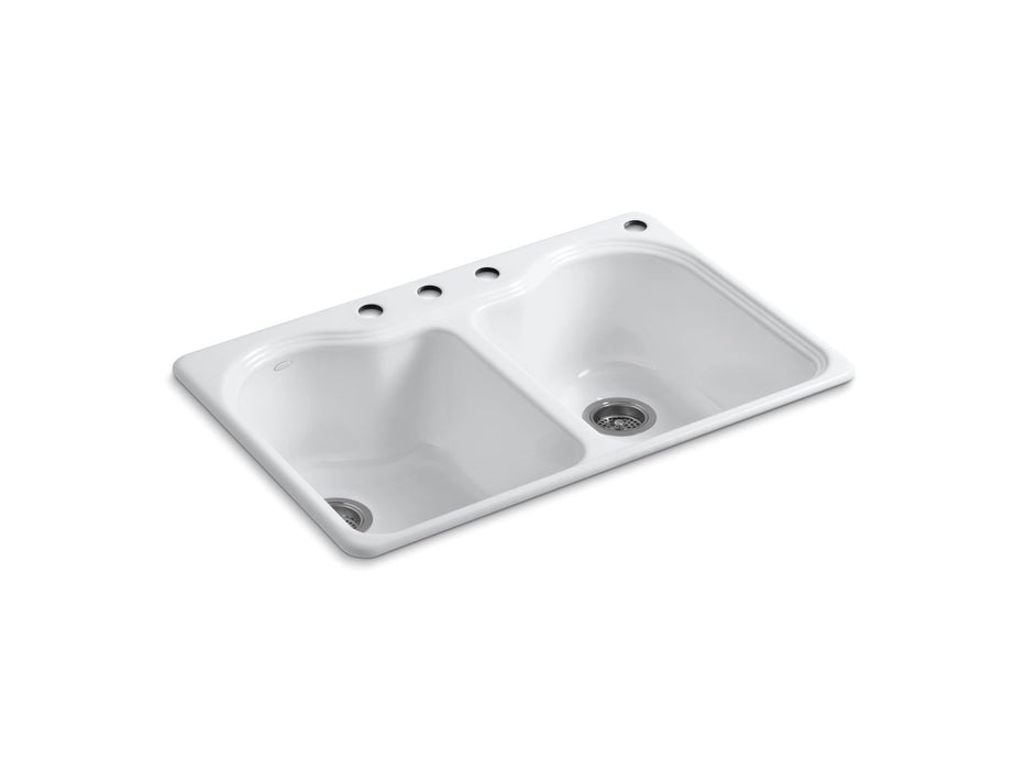 KOHLER Hartland 33" top-mount double-bowl kitchen sink