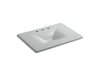 KOHLER Iron/Impressions 31" Enameled cast iron vanity top with integrated rectangular sink