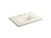 KOHLER Iron/Impressions 31" Enameled cast iron vanity top with integrated rectangular sink