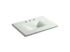 KOHLER Iron/Impressions 31" Enameled cast iron vanity top with integrated rectangular sink