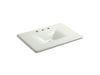KOHLER Iron/Impressions 31" Enameled cast iron vanity top with integrated rectangular sink
