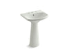 KOHLER K-2362-8 Cimarron 22-3/4" Rectangular Pedestal Bathroom Sink