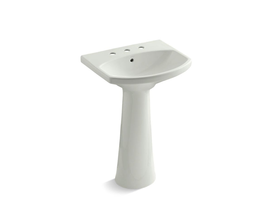 KOHLER K-2362-8 Cimarron 22-3/4" Rectangular Pedestal Bathroom Sink