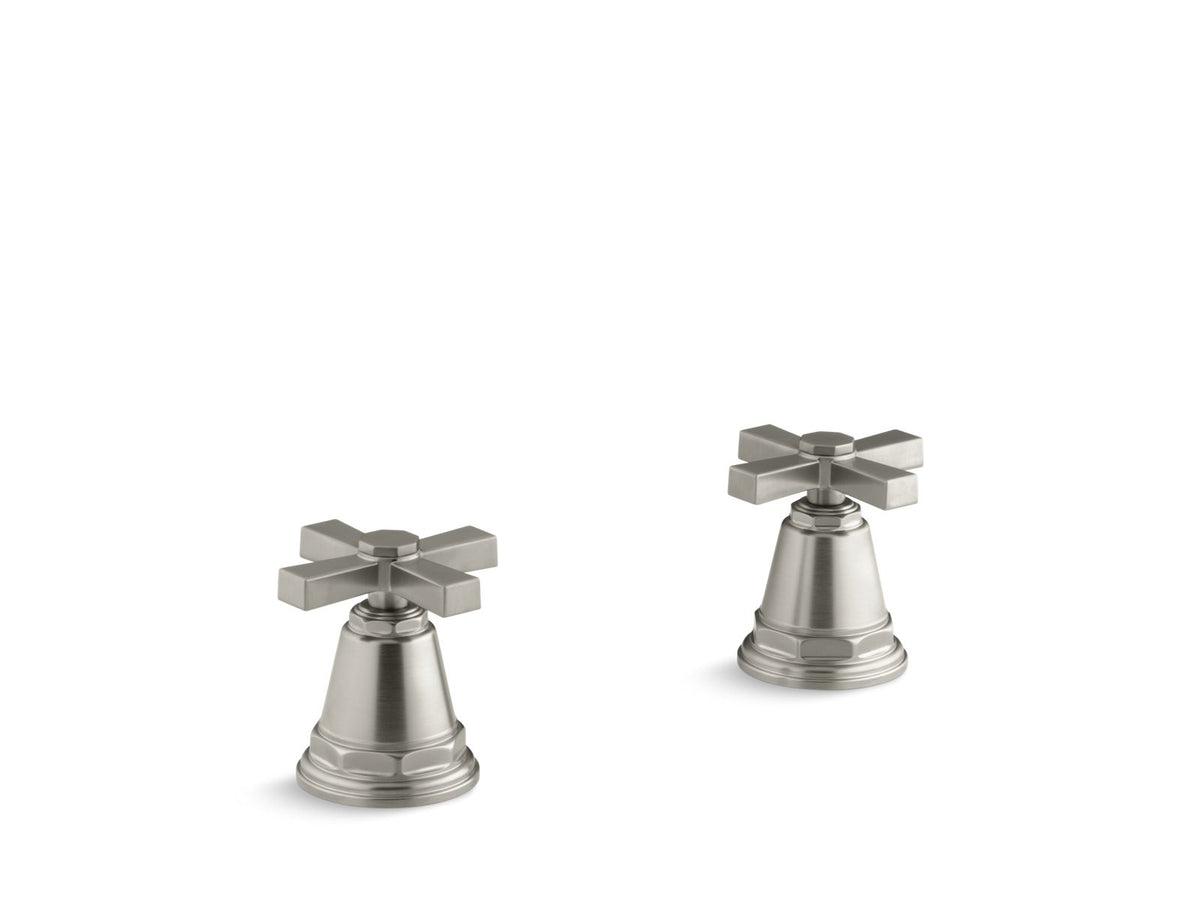 KOHLER Pinstripe Deck-mount bath faucet handle trim with Cross design ...