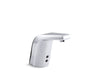 KOHLER K-13462 Sculpted Touchless single-hole lavatory faucet with Insight sensor technology and temperature mixer, AC-powered, 0.5 gpm