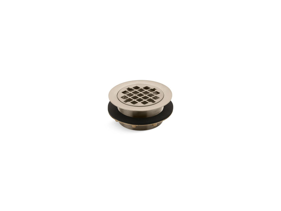 KOHLER Round shower drain for use with plastic pipe, gasket included
