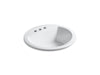 KOHLER K-2714-4 Bryant 19" round drop-in bathroom sink
